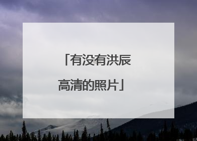 有没有洪辰高清的照片