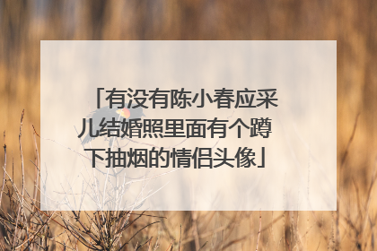 有没有陈小春应采儿结婚照里面有个蹲下抽烟的情侣头像