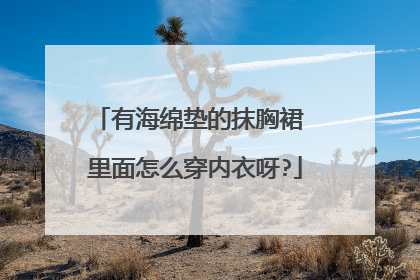 有海绵垫的抹胸裙 里面怎么穿内衣呀?