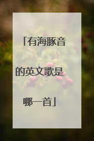 有海豚音的英文歌是哪一首