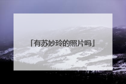 有苏妙玲的照片吗