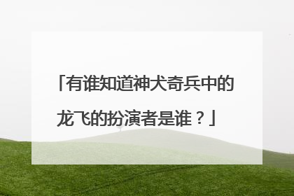 有谁知道神犬奇兵中的龙飞的扮演者是谁？