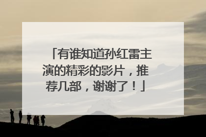 有谁知道孙红雷主演的精彩的影片，推荐几部，谢谢了！