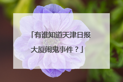 有谁知道天津日报大厦闹鬼事件?