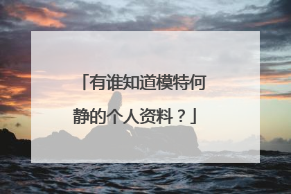 有谁知道模特何静的个人资料？