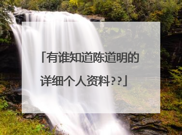 有谁知道陈道明的详细个人资料??