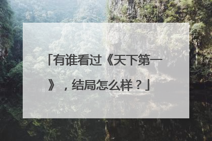 有谁看过《天下第一》，结局怎么样？