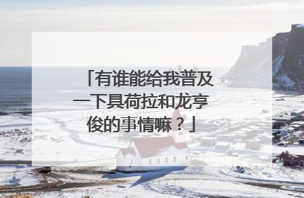 有谁能给我普及一下具荷拉和龙亨俊的事情嘛？