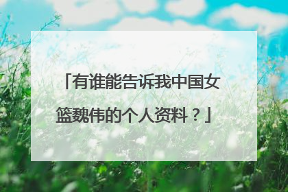 有谁能告诉我中国女篮魏伟的个人资料?