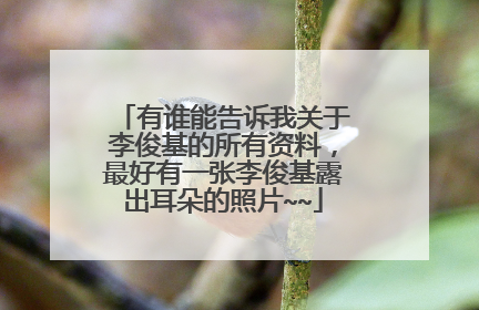 有谁能告诉我关于李俊基的所有资料，最好有一张李俊基露出耳朵的照片~~