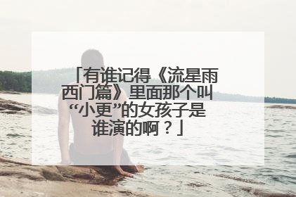 有谁记得《流星雨西门篇》里面那个叫“小更”的女孩子是谁演的啊?