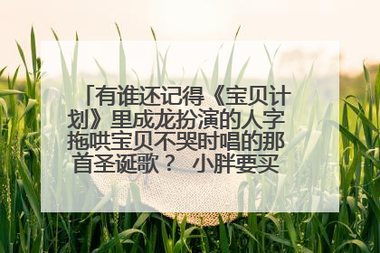 有谁还记得《宝贝计划》里成龙扮演的人字拖哄宝贝不哭时唱的那首圣诞歌？ 小胖要买房 小胖要买田 小