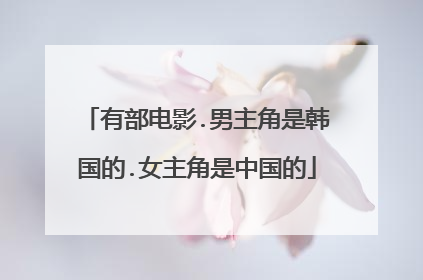 有部电影.男主角是韩国的.女主角是中国的