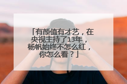 有颜值有才艺,在央视主持了13年,杨帆始终不怎么红,你怎么看?
