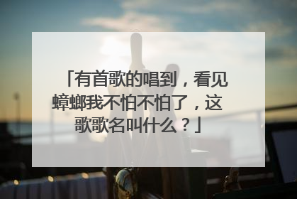 有首歌的唱到，看见蟑螂我不怕不怕了，这歌歌名叫什么？