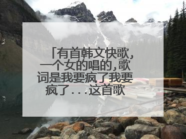 有首韩文快歌,一个女的唱的,歌词是我要疯了我要疯了...这首歌叫什么？？