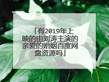 有2019年上映的由刘涛主演的亲爱的婚姻百度网盘资源吗