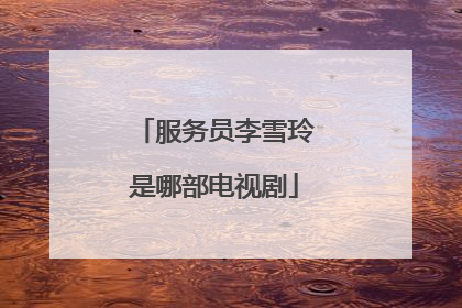 服务员李雪玲是哪部电视剧