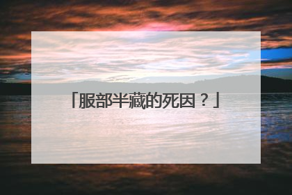 服部半藏的死因?