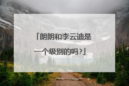 朗朗和李云迪是一个级别的吗?