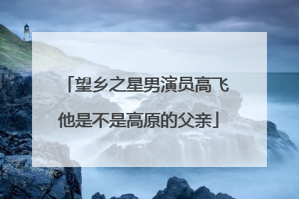 望乡之星男演员高飞他是不是高原的父亲