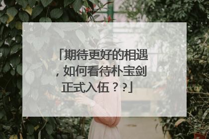 期待更好的相遇，如何看待朴宝剑正式入伍？?