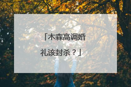 木森高调婚礼该封杀?