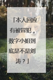 本人回应有被冒犯，数字小姐到底是不是刘涛？