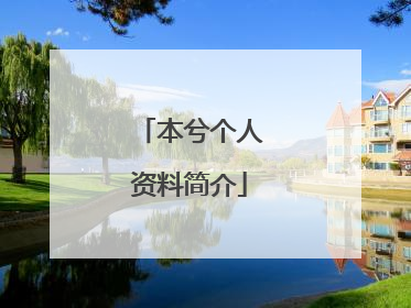 本兮个人资料简介