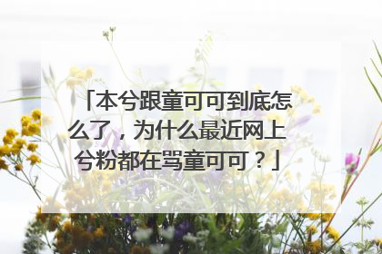 本兮跟童可可到底怎么了,为什么最近网上兮粉都在骂童可可?