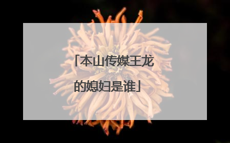 本山传媒王龙的媳妇是谁