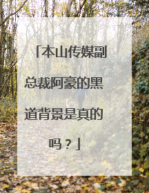 本山传媒副总裁阿豪的黑道背景是真的吗?