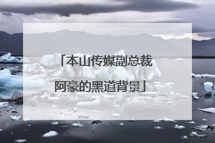 本山传媒副总裁阿豪的黑道背景