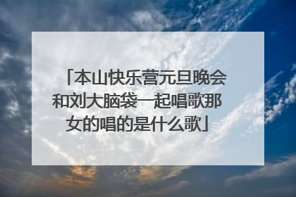 本山快乐营元旦晚会和刘大脑袋一起唱歌那女的唱的是什么歌