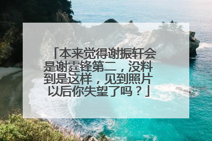 本来觉得谢振轩会是谢霆锋第二，没料到是这样，见到照片以后你失望了吗？