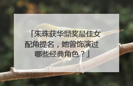 朱珠获华鼎奖最佳女配角提名,她曾饰演过哪些经典角色?