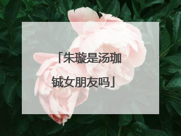 朱璇是汤珈铖女朋友吗