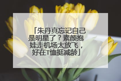 朱丹真忘记自己是明星了？素颜抱娃走机场太放飞，好在T恤挺减龄