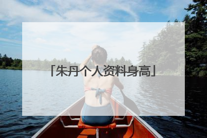 朱丹个人资料身高