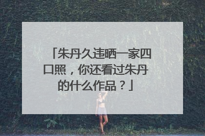 朱丹久违晒一家四口照,你还看过朱丹的什么作品?