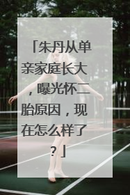 朱丹从单亲家庭长大,曝光怀二胎原因,现在怎么样了?