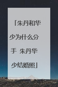 朱丹和华少为什么分手 朱丹华少结婚照