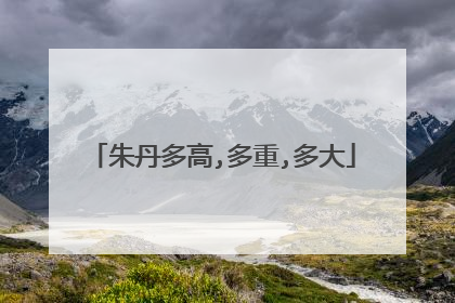 朱丹多高,多重,多大