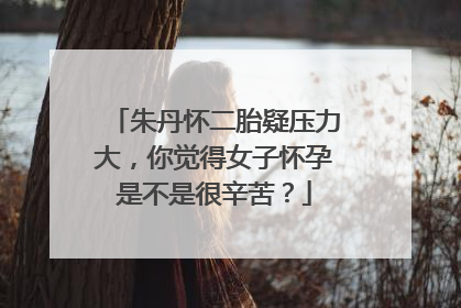 朱丹怀二胎疑压力大,你觉得女子怀孕是不是很辛苦?