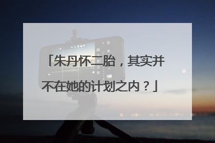 朱丹怀二胎,其实并不在她的计划之内?