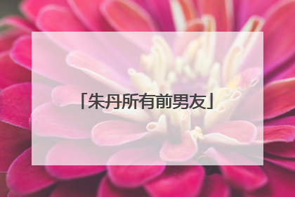 朱丹所有前男友