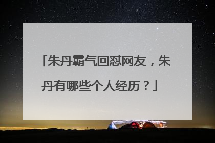 朱丹霸气回怼网友,朱丹有哪些个人经历?