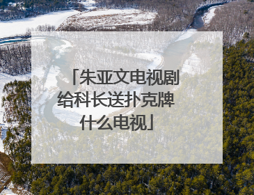 朱亚文电视剧给科长送扑克牌什么电视