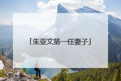 朱亚文第一任妻子