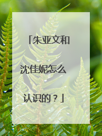 朱亚文和沈佳妮怎么认识的？